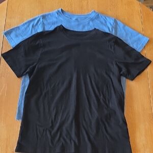 Wonder Nation | Boys | 2 Piece | Black & Blue | Crew Neck Tee | Size 10-12 Husky